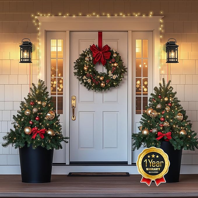 2-Pack Outdoor Wall Light with GFCI Outlet, Black Exterior Lighting Fixtures with Gold Trim, Dusk to Dawn Outdoor Lights for House Garage Coach, Outside Light with Outlet, Aluminum, Hardwired
