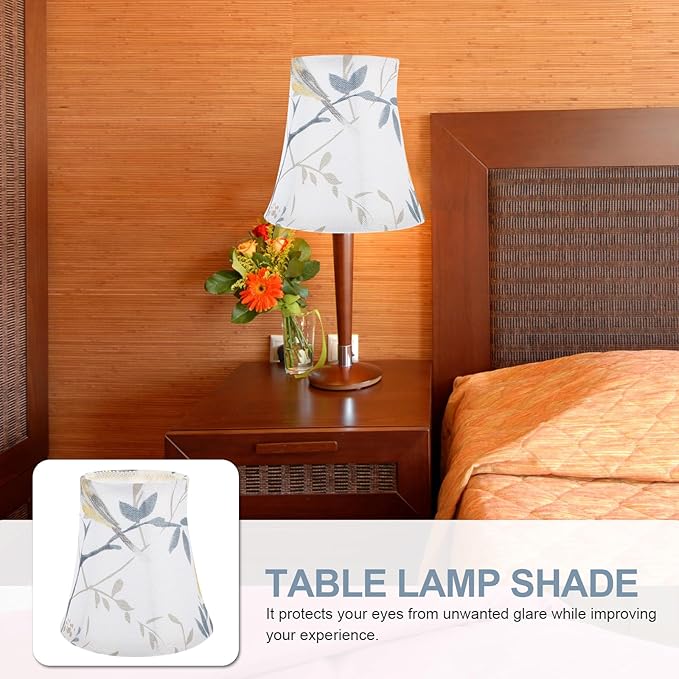 Umbrella Fabric Lampshade, 12" Wide (6" x 6" x 4-2") European Style Lampshade for Desk Lamp Floor Lamp