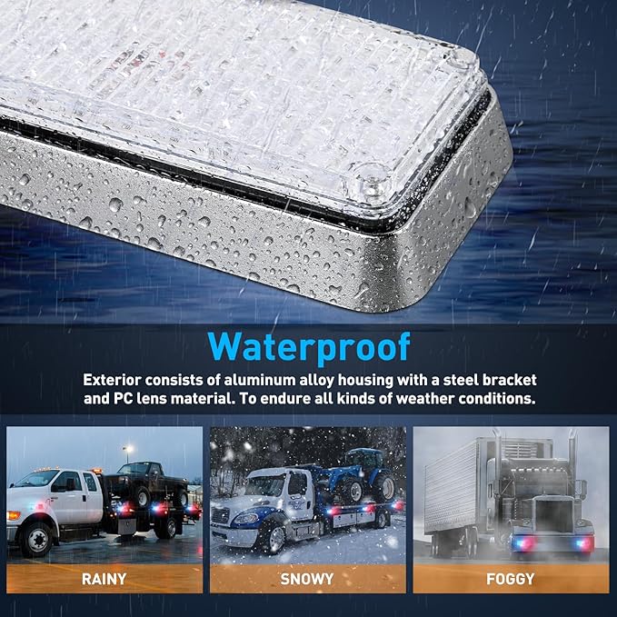 Nilight 2PCS 42LED Red Blue Wireless Magnetic Strobe Lights Portable Warning Hazard Light Surface Mount Waterproof 5 Patterns for 12V 24V Cars Trucks Van Off Road Vehicles ATV