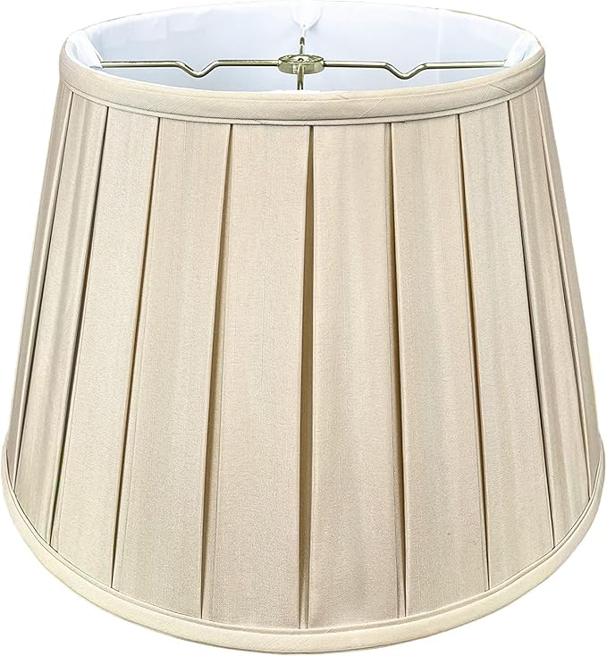 Royal Designs, Inc. Empire English Pleat Lamp Shade, BSO-724-14BG, 10 x 14.5 x 10, Beige