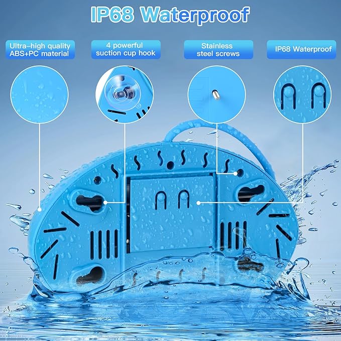 Pool Lights, 18W Underwater Submersible Light, Above Ground Pool Lights with APP Control, RGB Dimmable, Music Sync, IP68 Waterproof, 12V Pool Light for Aboveground Inground Pools