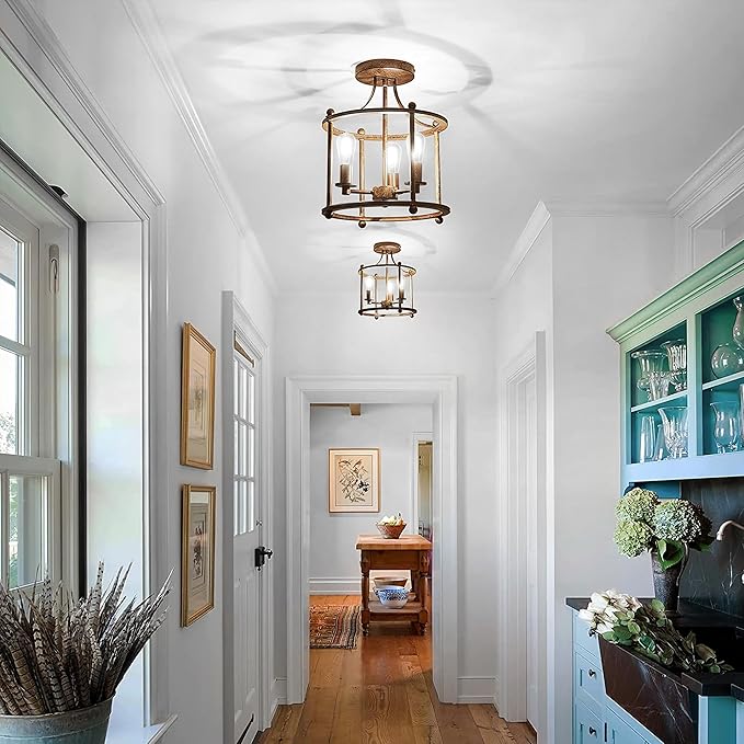 Vintage LED Edison Bulbs 60W Equivalent 850 Lumens, 6W Edison Light Bulb Daylight White 5000K, ST58 LED Filament Bulb E26 Base, Non-Dimmable, Clear Glass, Pack of 6