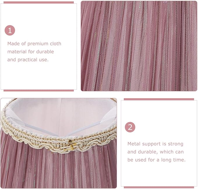 Clip-on Purple Velvet Bubble Lamp Cover Cloth Lampshade for Chandelier Table Floor Wall Lamps 5.51X5.11X3.54In Decorative Lighting Accessory