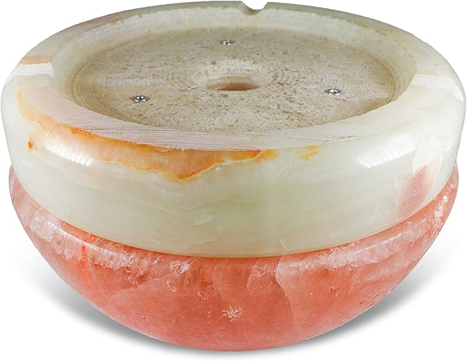 Himalayan Secrets® Salt Dome Lamp | for Warming Up Hands and Feet (11" Onyx Stone Base)