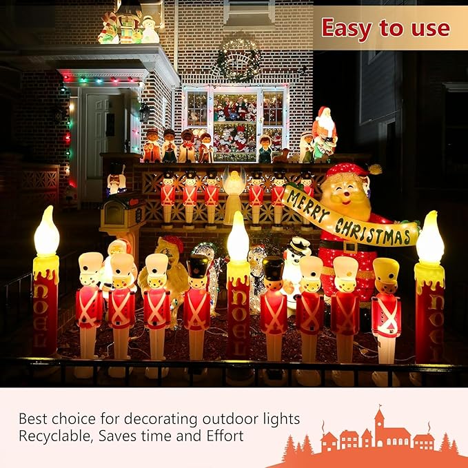 Meonum 2 Set Blow Mold Light Kit Replacement, E27 E26 Single Light Cord Kit with Switch Fuse Plug, for Indoor Outdoor Halloween Christmas Village House Craft Decorations and Salt Lamp