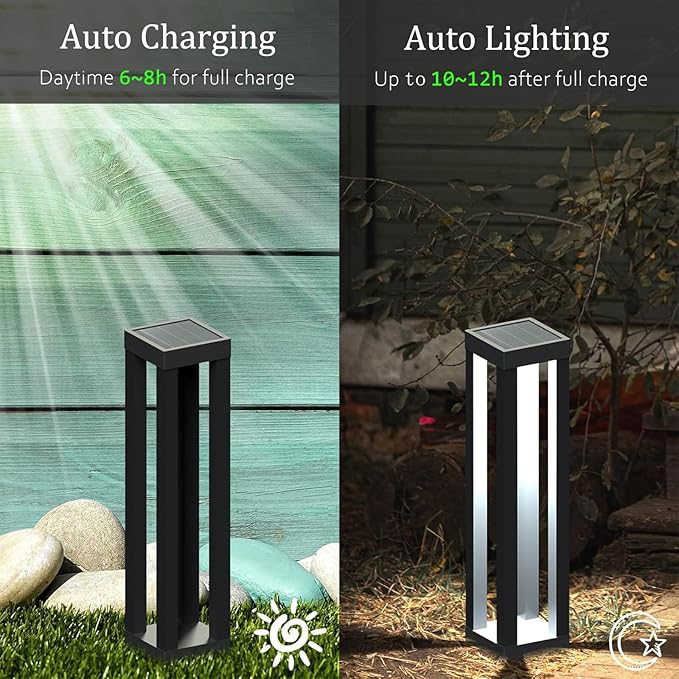 Solar Floor Lamps Outdoor Decor Lanterns Waterproof Deck Lights for Outside