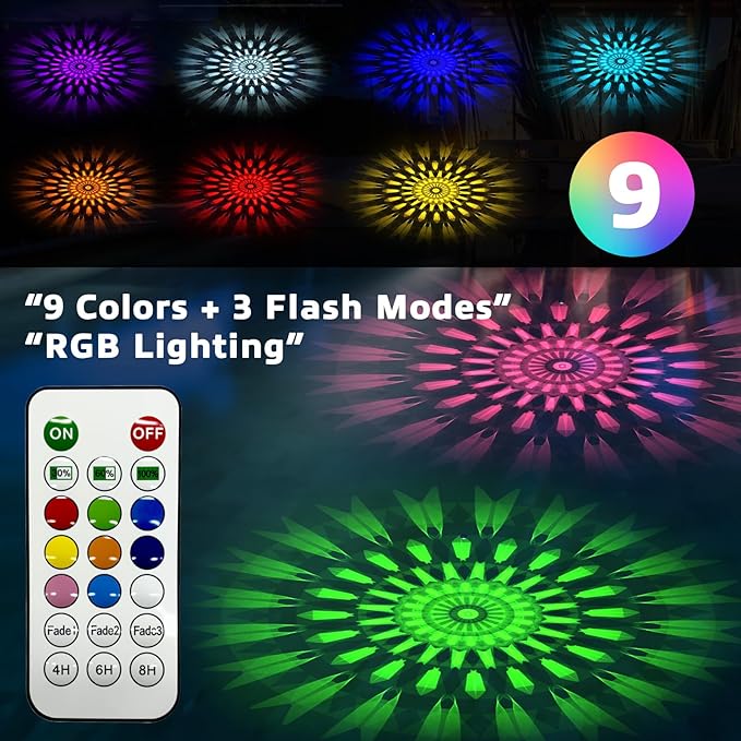 Solar Floating Pool Lights – Waterproof LED Pool Lights That Float with Remote, 9 Colors & 3 Modes, Tether-Ready Design, Auto-On at Dusk for Hot Tub, Garden, Party, Pond Decor, Ground Pool (2 Pack)