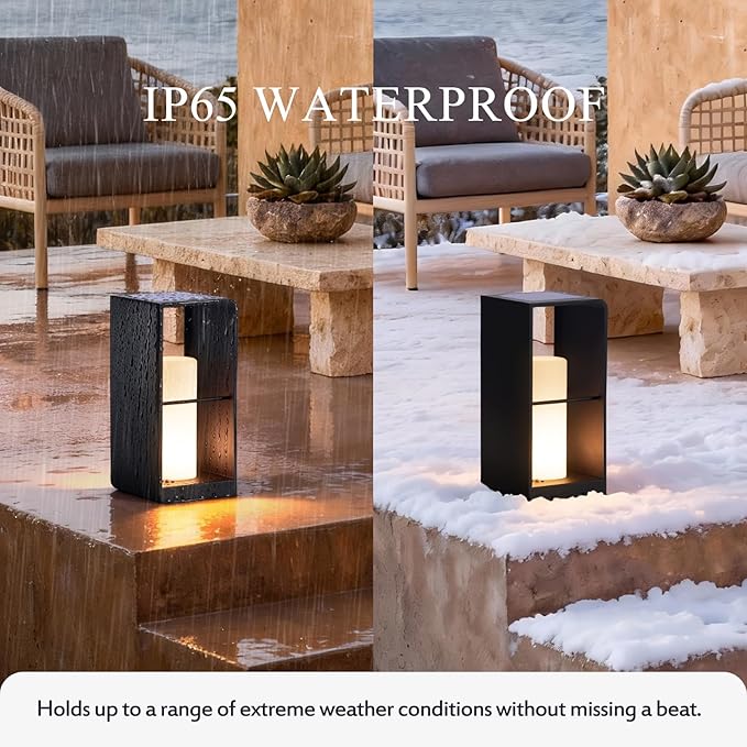Modern Floor Lamp with Remote (Adjustable Brightness), Dusk to Dawn Outdoor Solar Lanterns Waterproof IP65, Unique Floor Lamps, 3000K Solar Outdoor Lamp for Patio Backyard Garden Deck Decoration