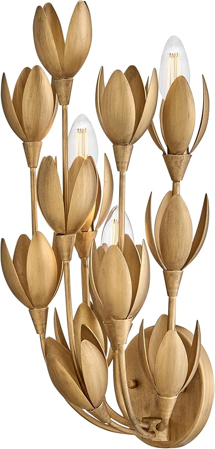 Hinkley Flora Medium Sconce, Burnished Gold