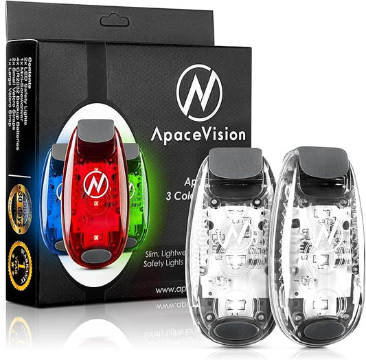 LED Safety Light (2 Pack) - Clip On Strobe/Running Lights for Runners, Dog, Bike, Walking, Boat, Kayak, Stroller and More - High Visibility Accessories for Your Reflective Gear, Bicycle