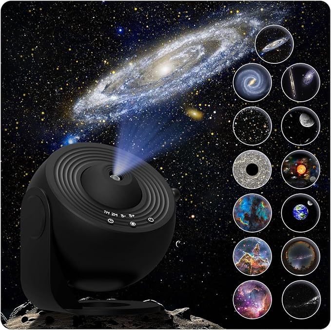 Planetarium Projector for Bedroom, Star Galaxy Light Projector with Nebula Milky Way, LED Night Light for Ceiling with Timer, Mood Lighting for Adults Kids Teens, Home Theater (Black)