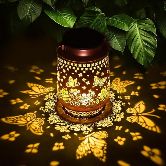 Butterfly Gifts for Women Butterfly Solar Lantern Mothers Day Gifts Birthday Gifts for Women Mom Grandma Sister Friend Garden Decor Metal Solar Lights Outside Decorative for Yard Patio Pathway Porch
