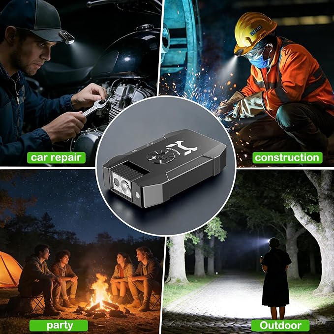 G5A Rechargeable EDC Flashlight, 400 Lumens Pocket-Sized Flashlight with 180° Rotatable Head, Magnetic Base, RGB, Clip-On Hands-Free Light for Camping, Hiking, Emergency, Repair (Black)
