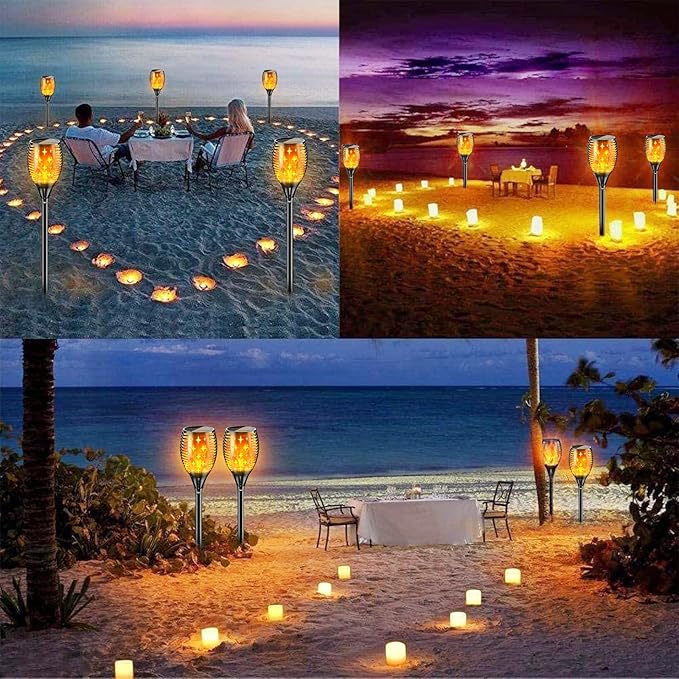 YoungPower 43'' Solar Torch Lights Flickering Flames for Decor Garden Patio Deck Yard Driveway,1 Pack
