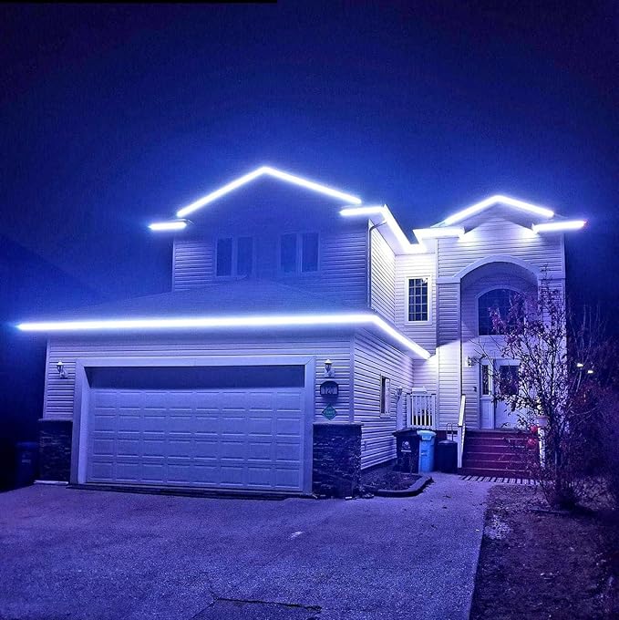 FORT AC110V 120V LED Neon Rope Lights Connectable, 16.4FT Flexible Neon LED Strip Light Cool White Outdoor Waterproof, ETL Plug-n-Play Neon String Lighting 120LED/M for Home Commercial ETL FCC