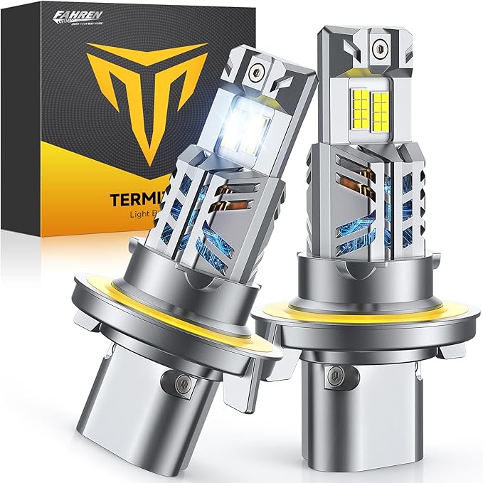 FAHREN 9008/H13 LED Bulbs, 40000LM High Brightness, 32 CSP Chips, 6500K Cool White, Plug and Play, 1:1 Halogen Size, IP68 Waterproof Fog Light, Long Lifespan, Pack of 2