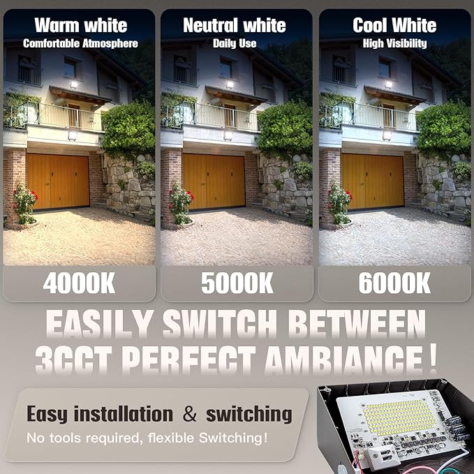LED Wall Pack Light 8Pack 75/65/50W with Dusk-to-Dawn Sensor, 11250 LM 6000/5000/4000K LED Security Flood Lighting, 120V Outdoor Wall Lights for Parking Lots|Warehouses|Factories|Yard