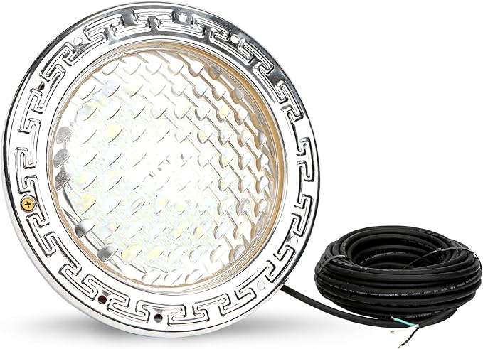 120V Pool Light for Inground Pools, 10 Inch LED Pool Lights with 50FT Cord, Underwater Swimming Pool Lights Suitable for 10 Inch Wet Niche, Input AC120V, 35W, White Light Pool Light