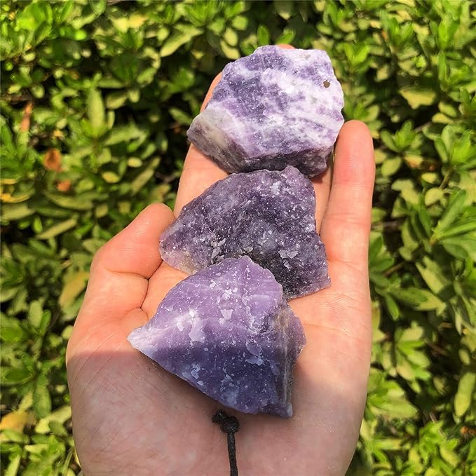 Zenkeeper 1 Lb Large Rough Purple Mica Stone Raw Lepidolite Crystal Stone Natural Purple Crystal Stone Mineral Specimen Gemstone Healing Crystals and Stones