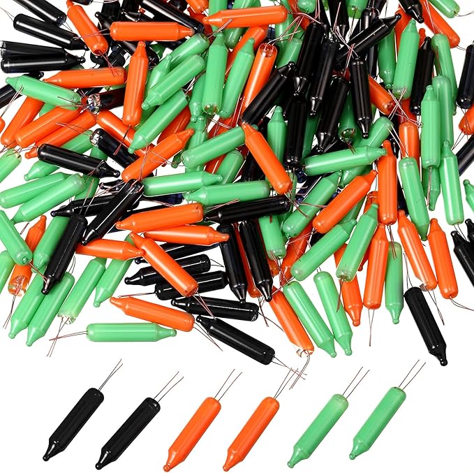 Mudder 200 Count 2.5V Christmas 50/100/150/200 Count Mini Incandescent Wire String Lights Replacement Bulbs Indoor/Outdoor Christmas Lights Decorations for Home Xmas Tree(Black, Orange, Green)