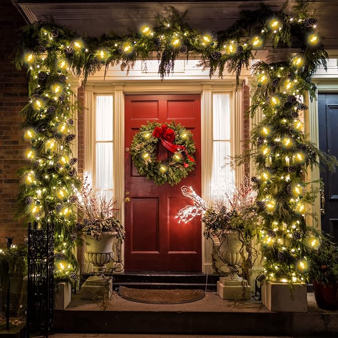 25 Pack C7 Clear Replacement Bulbs, C7 Christmas Light Bulbs for Indoor Outdoor Christmas String Lights, C7/E12 Candelabra Base Night Light Bulbs, 5 Watt Clear Light