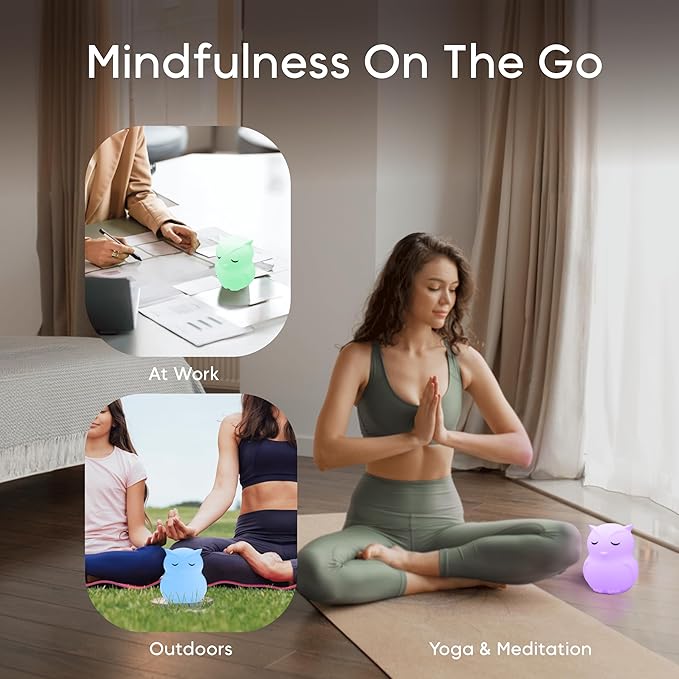 Breathing Pal 'Ollie'- Mindfulness Breathing Light, Guided Visual Meditation Breathing Light, Anxiety Relief Items for Calm Down Corner/Meditation/Sleep Aid for Adult&Kid