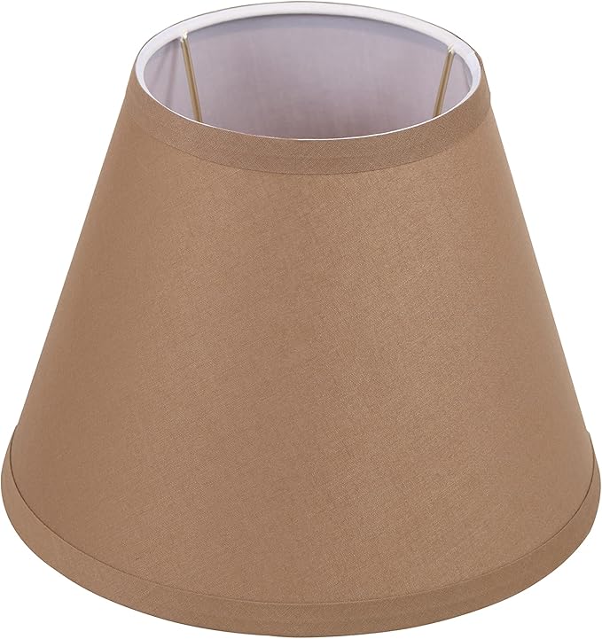 Aspen Creative 58883 Transitional Empire Shape Uno Construction Lamp Shade in Chocolate, 6" Top x 12" Bottom x 9" Slant Height
