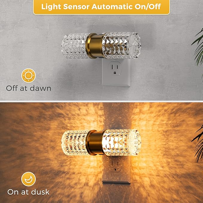 L LOHAS LED Night Light,Modern Night Lights Plug into Wall, Amber-3000K-5000K Adjustable Color Temperature Night-Light,Dimmable Nightlights with Dusk to Dawn Sensor for Rooms Bathroom Hallway