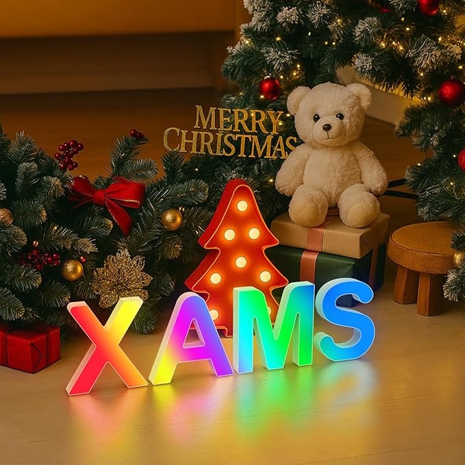 OJQ Light Up Letters Led Lights- Marquee Letters for Boy Girl Gift Room Decor Wall Lights - Music Sync Color Change Colorful, Birthday Gifts for Girl, Teen Girls Christmas Gifts Home Wall Decor