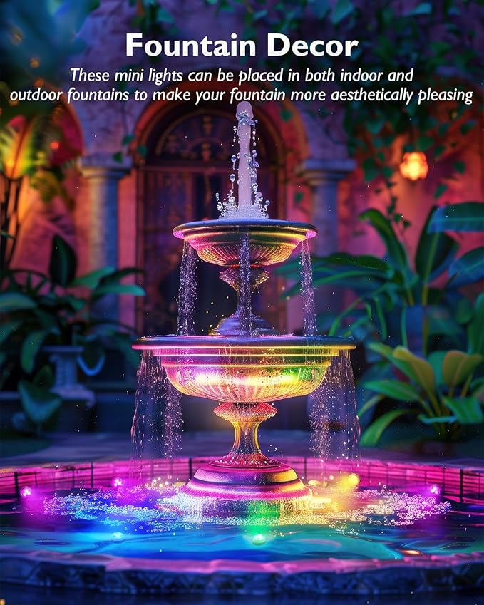 Homemory 10pcs Mini RGB Submersible LED Lights with 2Pack Remote, Multicolor Waterproof Small Tealight Candles Battery Operated Underwater Color Changing EFX Light for Vase, Halloween Lantern Decor