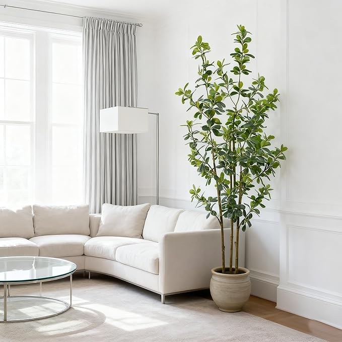 Premium 3 Main Trunks 5 ft Faux Black Olive Tree, Realistic Olive Trees Artificial Indoor, Low-Maintenance Fake Tree, Ideal Artificial Tree for Home Office Décor