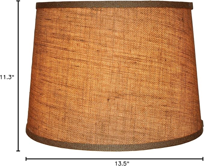 Urbanest French Drum Burlap Lampshade, 10-inch by 12-inch by 8.5-inch, Natural