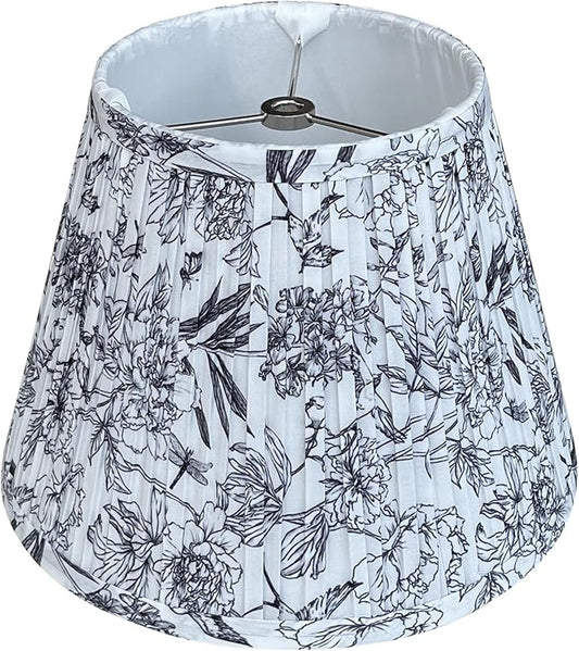 TOOTO STAR Small Pleated Lamp Shade, 6x10x7.5inch Print Lamp Shade for Table Lamps, Floor Lamps and Pendant Lamps (Spider Fitter)