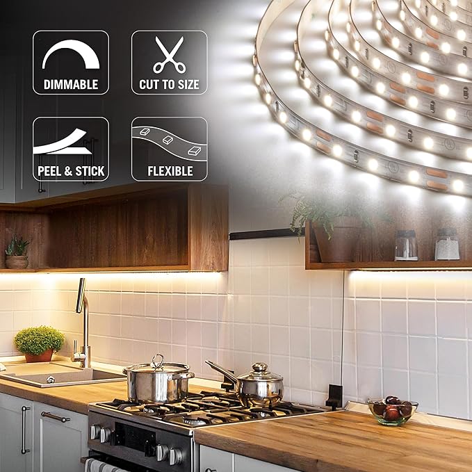 Armacost Lighting RibbonFlex Pro 12V White LED Strip Lights 60 LED/m, 4000K, 32.8 ft 152250