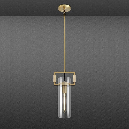 Modern Brass Island Pendant Light, 12'' Glass Pendant Lights, Gold Kitchen Island Pendant Light Fixture, Farmhouses Pendant Light, for Kitchen, Dining,Bathroom,Bedroom,Bulb Included