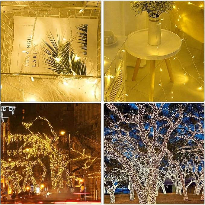 ILLUMINEW 300 LED Outdoor Indoor String Lights,108ft Safety Plug in 8 Modes Christmas Halloween Decorations, Summer Twinkle Lights,Christmas Tree Fairy Lights for Bedroom, Party Decor