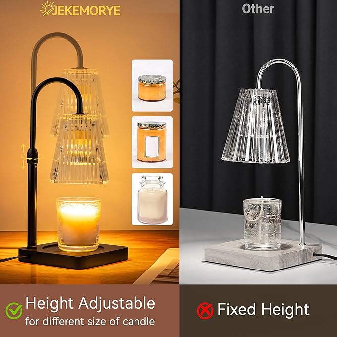 Candle Warmer Lamp with Timer - Electric Melter Candles Lamp Dimmable Heater