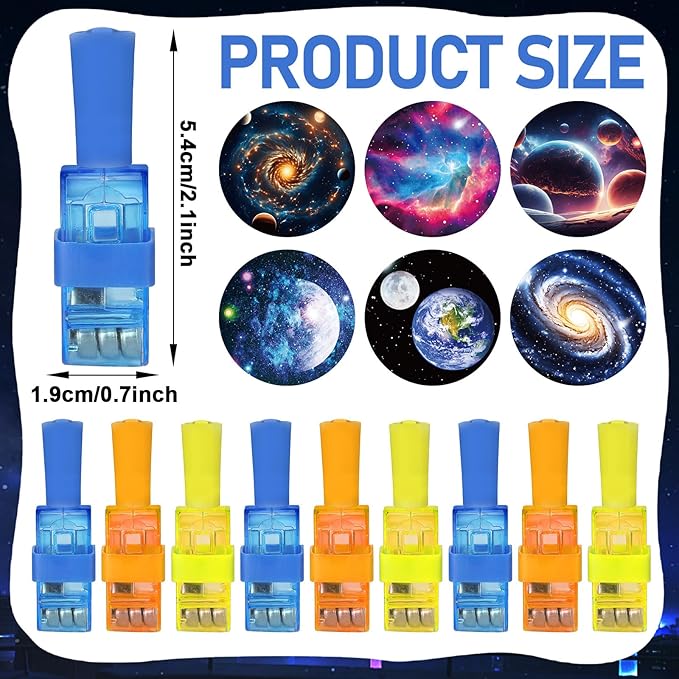 36PCS Space LED Finger Lights Outer Space Party Favors Glow in the Dark Light Up Finger Lights Solar System Themed Toys Bulk for Birthday Party Goodie Bag Stuffer Birthday Gifts Classroom Prize