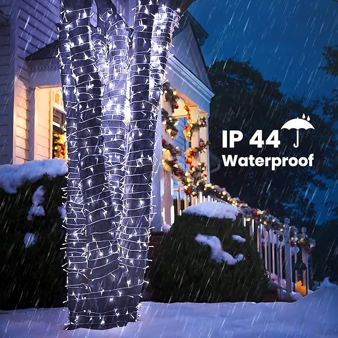 Color Changing Christmas Lights, 338ft 1000 LED White & Multicolor String Lights with Remote, 11 Modes Waterproof for Christmas Party, Garden, Xmas Tree Decorations