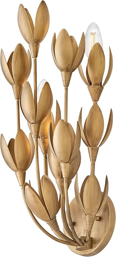 Hinkley Flora Medium Sconce, Burnished Gold