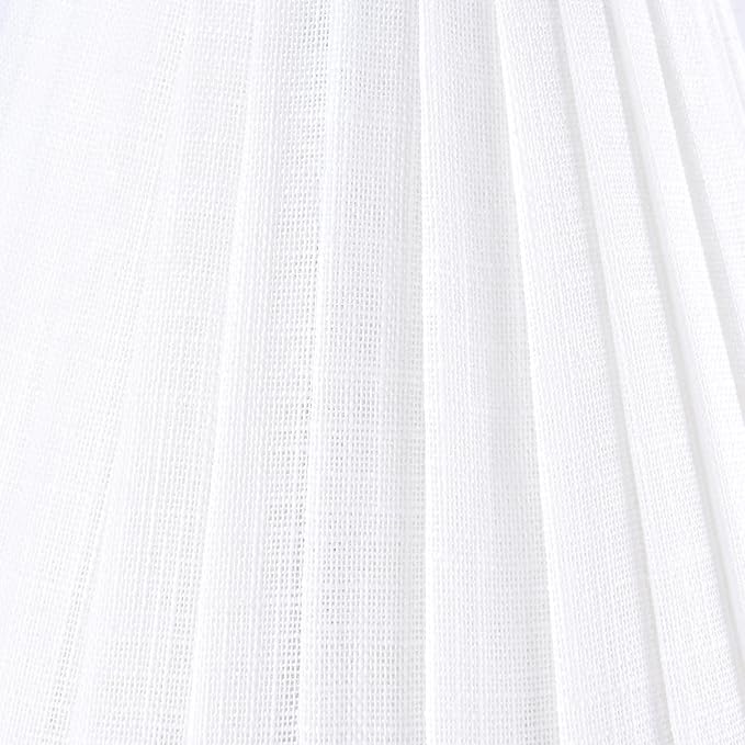 GO&SO 2 Pack Linen Pleated Bell Lamp Shades for Table Lamps, Wall Lamps,5"x9"x6.4" (Spider) White Lampshades Small Natural Fabric Bedroom, Living Room Traditional Decoration Replacement