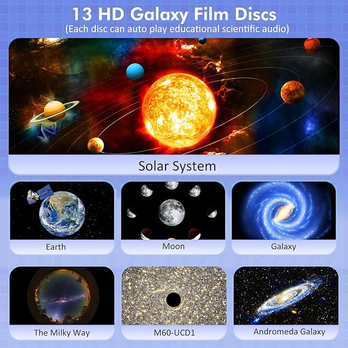 Planetarium Projector for Bedroom, Star Galaxy Light Projector with Nebula Milky Way, LED Night Light for Ceiling with Timer, Mood Lighting for Adults Kids Teens, Home Theater (Black White)