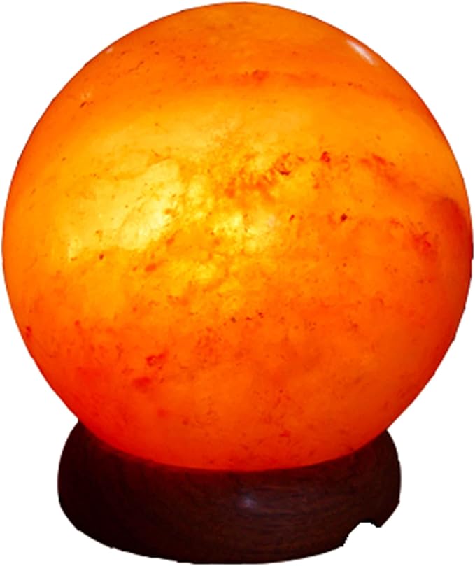 Black Tai Sphere Salt Lamp 6' (Large) with Cord