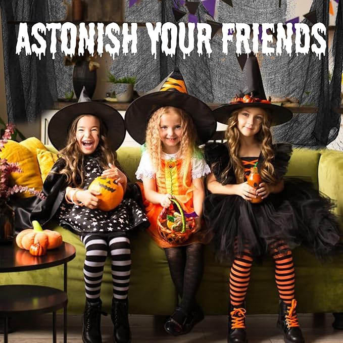 Halloween Creepy Cloth, Spooky Giant (30 x 420 in.) Cheese Cloth Tapestry for Halloween Party Supplies Decorations Outdoor Yard Home Wall Decor, Black