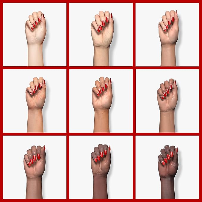 Beetles Red Gel Polish - 15ml/0.51 FL.OZ, Scarlet Red Gel Nail Polish, Soak Off UV LED Nails Art, Long-Lasting Manicure Salon DIY Home