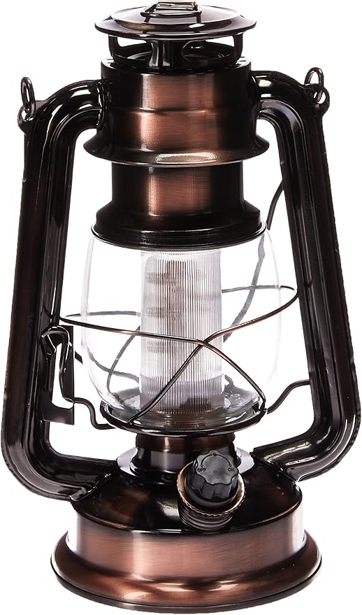 NorthPoint 190462 12 LED Vintage Style Outdoor Lighting Lantern for Multi Purpose Use, Copper