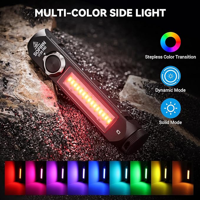 Sofirn IF24 Pro Super Bright Flashlight for Emergencies, 1800LM LED Flashlights for Camping, Rechargeable Flashlights High Lumens, Waterproof Flash Light Battery Powered, Magnetic Red Light Flashlight
