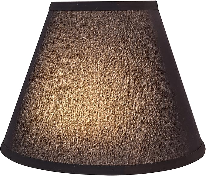 Aspen Creative 58878A Transitional Empire Shape Uno Construction Lamp Shade in Black, 6" Top x 12" Bottom x 9" Slant Height
