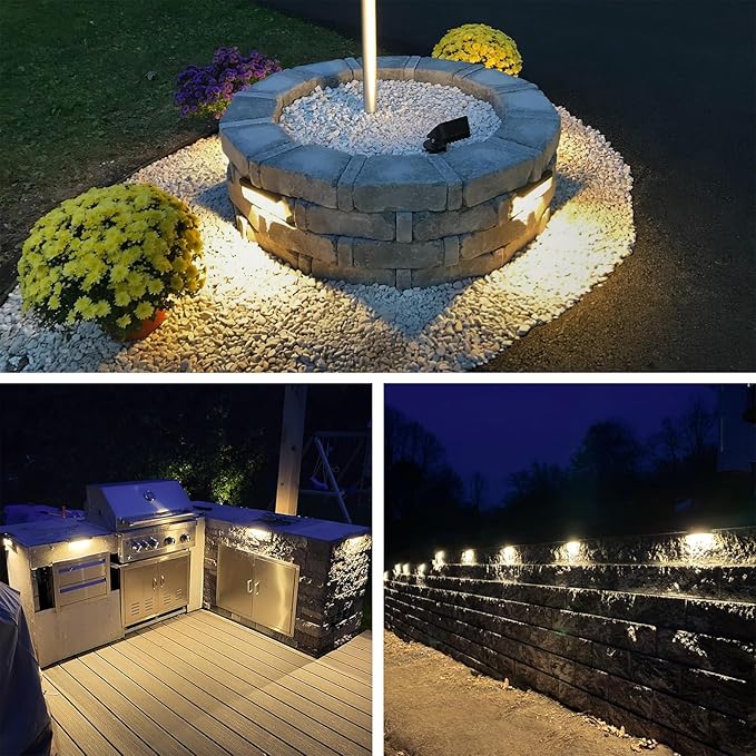 20-Pack GKOLED Hardscape Light, Paver Wall Light, 6.8 Inches Long, Integrated 4W 2700K LED Light Source, LED Step Light, Solid Powder Coated Die-cast Aluminum Housing, Low Voltage 12V AC/DC, UL Listed