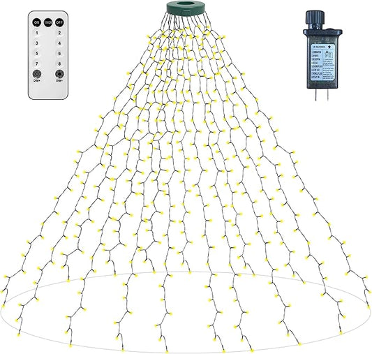 Aneeway 400 LED Christmas Tree Lights, 6.6FT x 16 String, Warm White, Indoor/Outdoor, LED, Remote Control, Memory & Timing Function